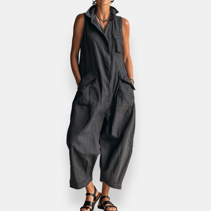 Emelie – Ärmlös jumpsuit med cargofickor