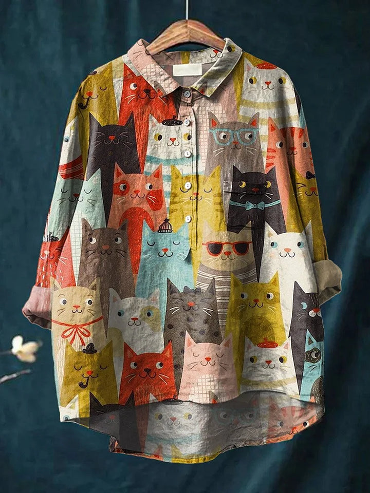 Judit – T-shirt med illustrerat djurtryck