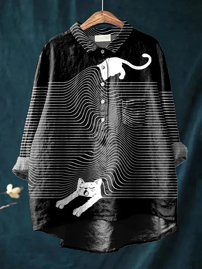 Judit – T-shirt med illustrerat djurtryck
