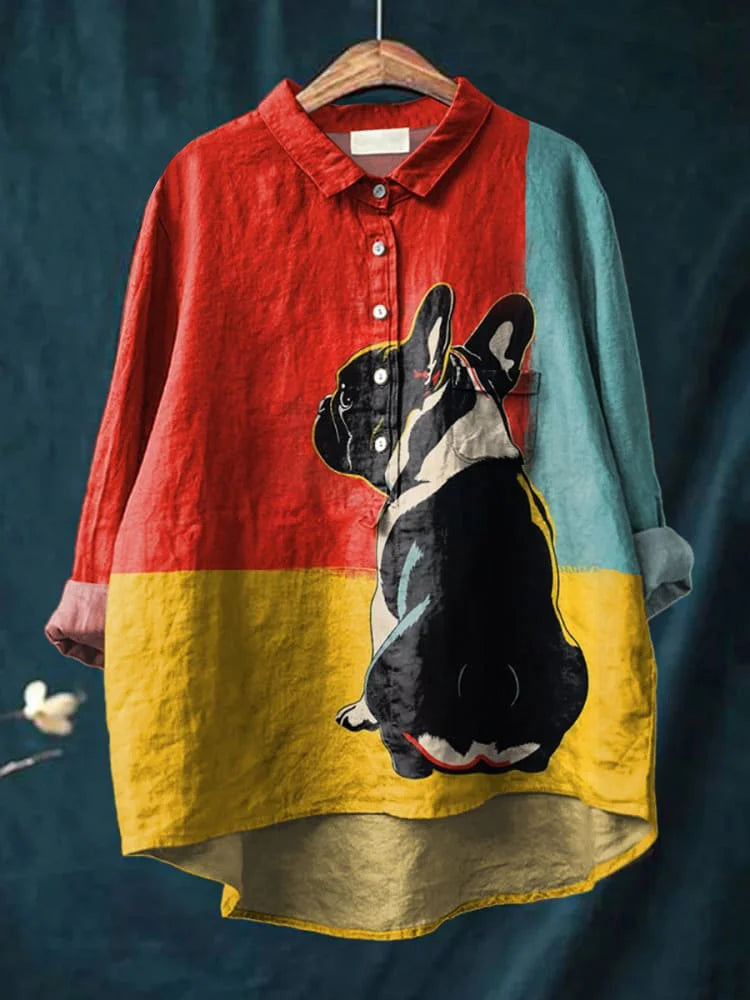 Judit – T-shirt med illustrerat djurtryck