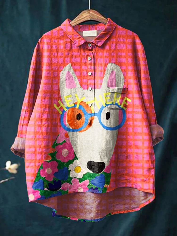 Judit – T-shirt med illustrerat djurtryck