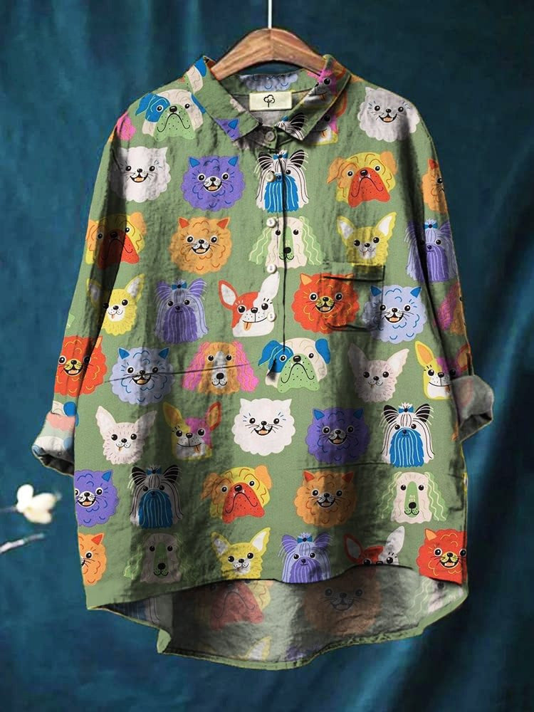 Judit – T-shirt med illustrerat djurtryck