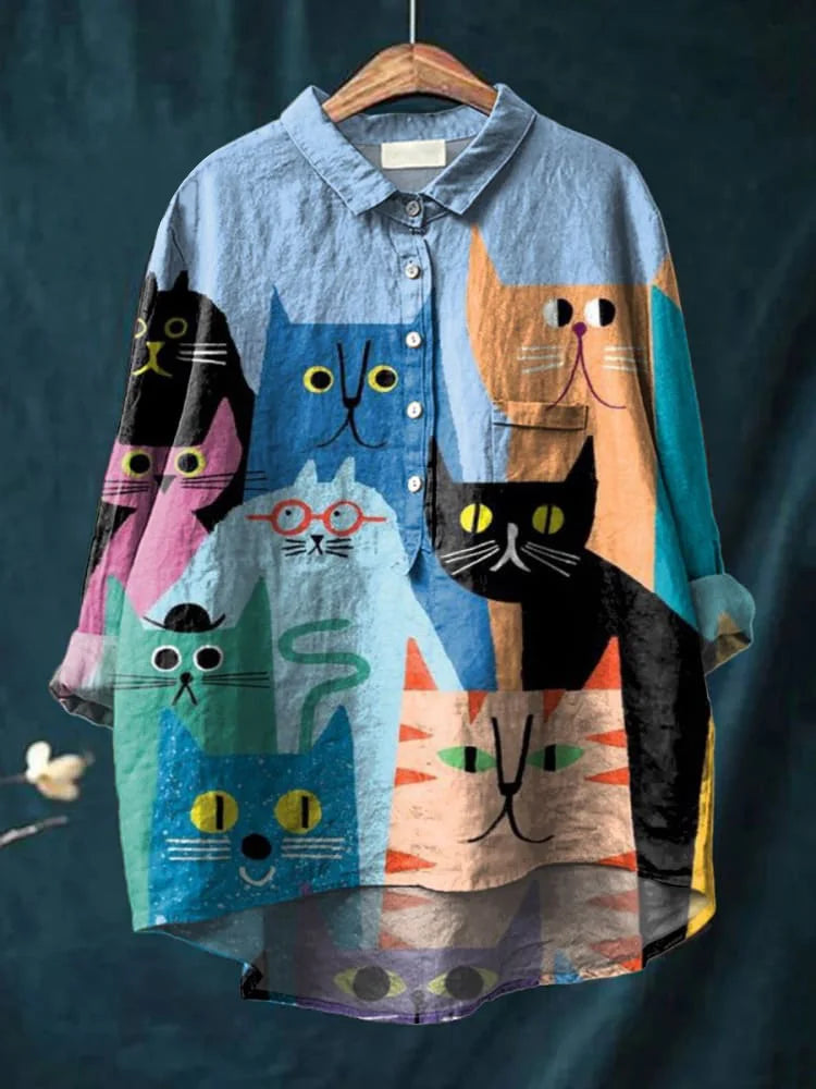 Judit – T-shirt med illustrerat djurtryck