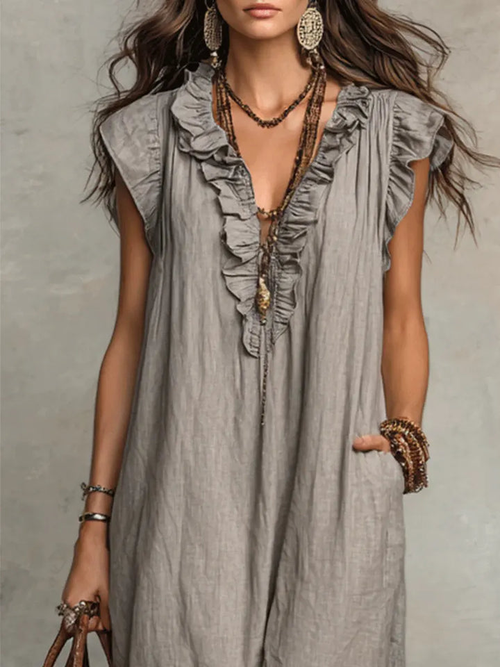 Winifred – Ledig maxiklänning i linne